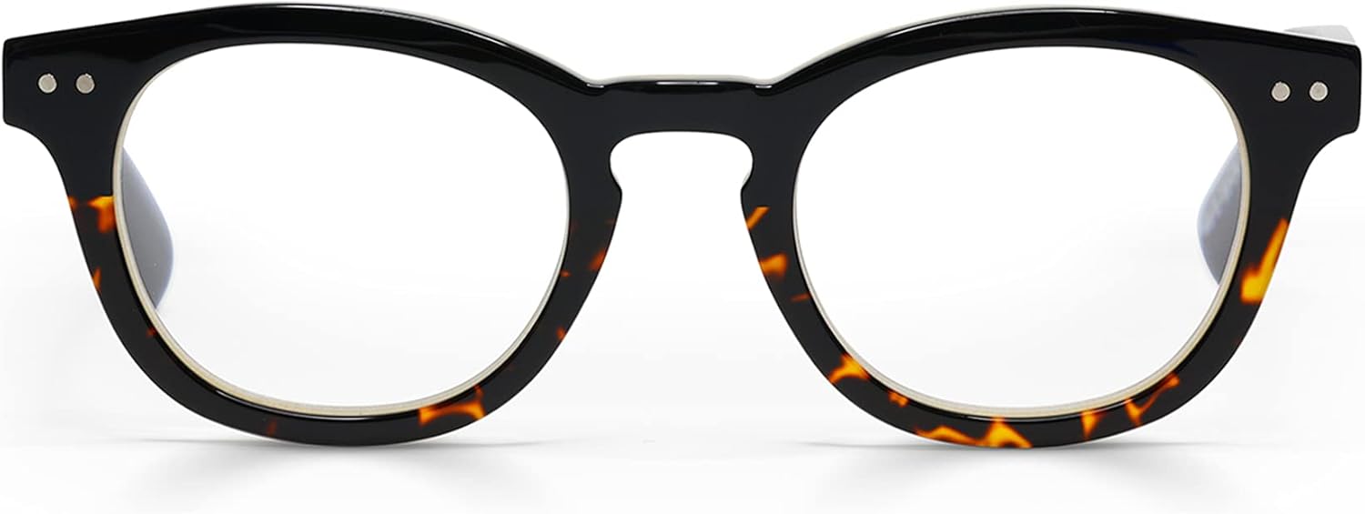 eyebobs – Waylaid (Wide)  Premium Reading Glasses for Men and Women  Round Frame for Wide Faces  Available in 0.0x – 4.0x