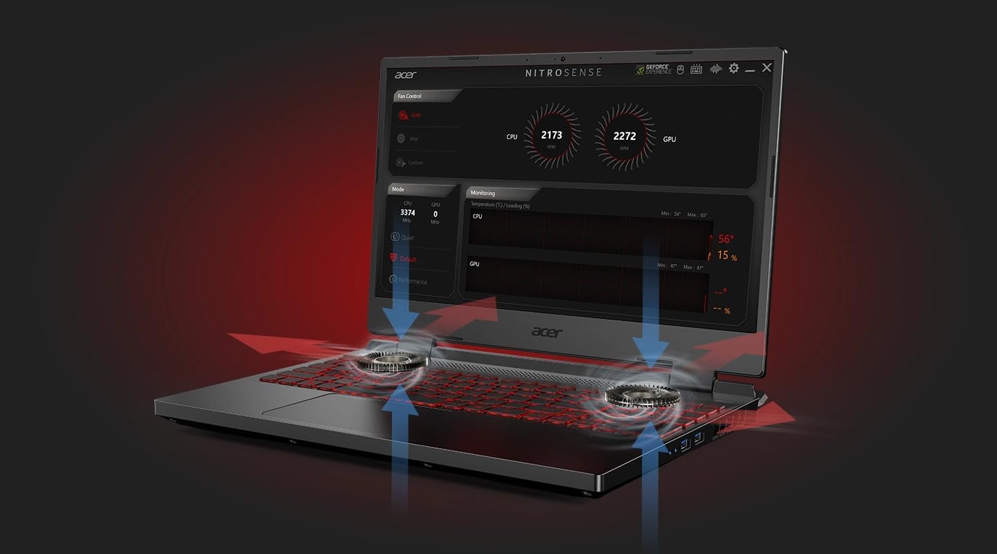 acer Nitro 5 AN517-42 Laptop para juegos  AMD Ryzen 7 6800H  GeForce RTX 3070  17.3 pulgadas FHD (1920 x 1080) Pantalla 169 144Hz  16GB DDR5 RAM