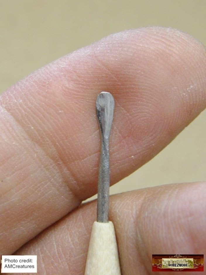 M00163 AMC Herramienta de arcilla en miniatura Espátula redondeada AMCreatures Modelo Escultura Herramienta Micro Herramienta MOREZMORE