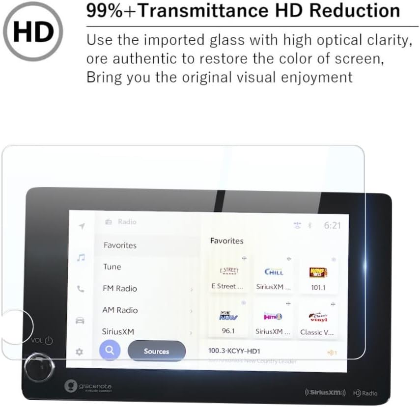 MBSIX – Protector de pantalla de vidrio templado compatible con Toyota Corolla 2023 2024, pantalla táctil de 8 pulgadas, transparente HD, resistente