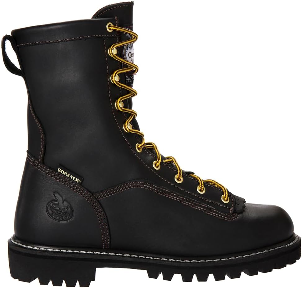 Georgia Botas de trabajo con aislamiento impermeable Gore-Tex de encaje a dedo del pie, Negro, 7,16