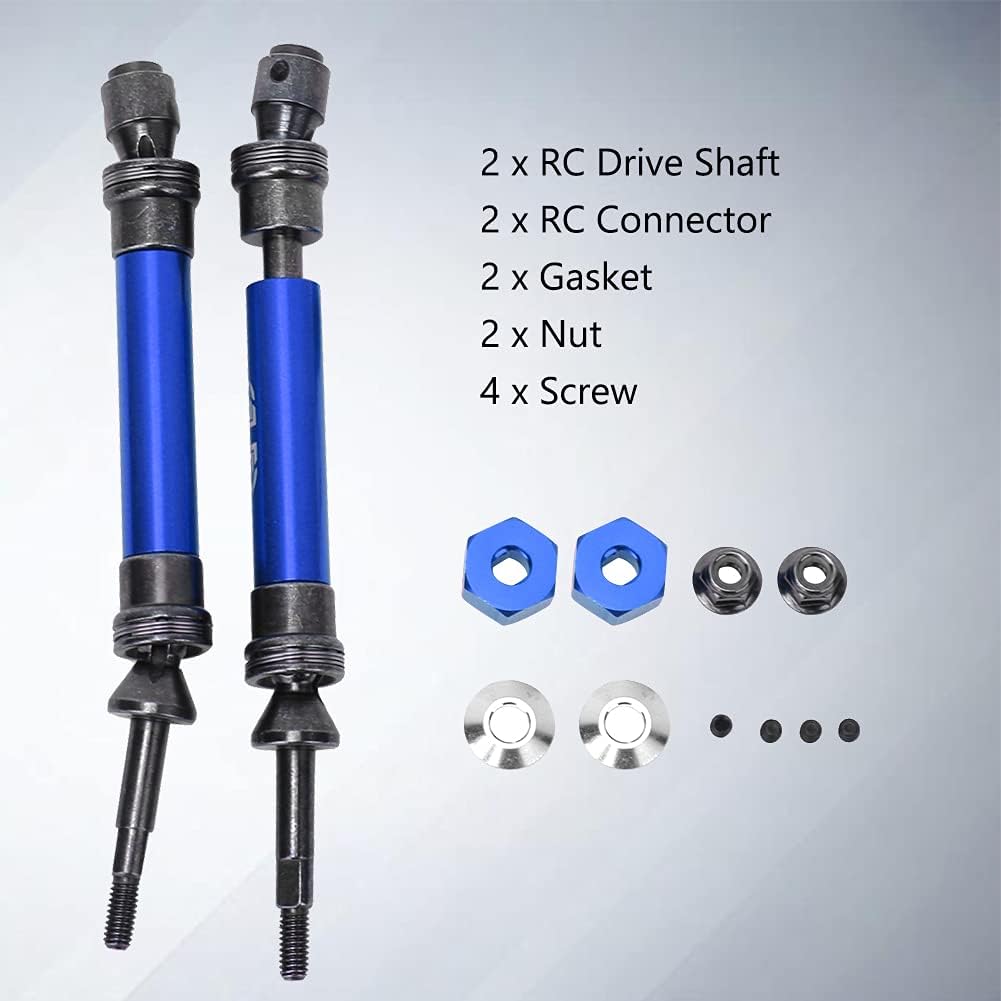 Tbest Eje de transmisión a control remoto, transmisión de acero de aleación de aluminio, accesorio Axal apto para ECX 2WD 110 RC Car (azul) Ecx