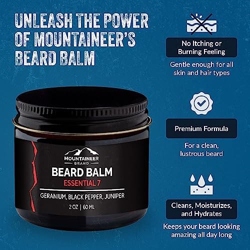 Mountaineer Magic Beard Balm Acondicionador sin enjuague  Bálsamo para barba para hombres  Bálsamo de mantequilla para dar forma y esculpir barbas