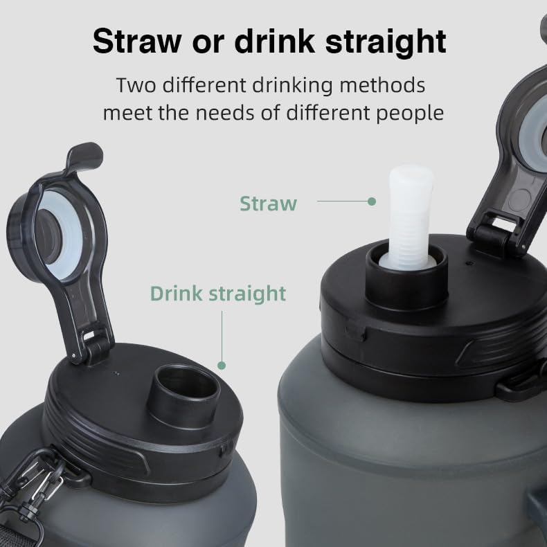 vadoworld Botella de agua de silicona plegable con popote extraíble, silicona sin BPA y a prueba de fugas, aislada, reutilizable para viajes,