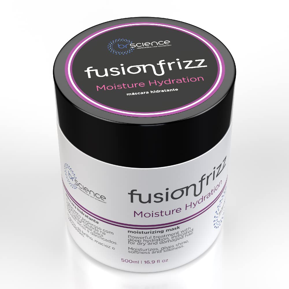 BR Science  Fusion Frizz Moisture Hydration Hair Mask  Hidratante para cabello seco y dañado  16.9 fl oz  16.9 onzas líquidas