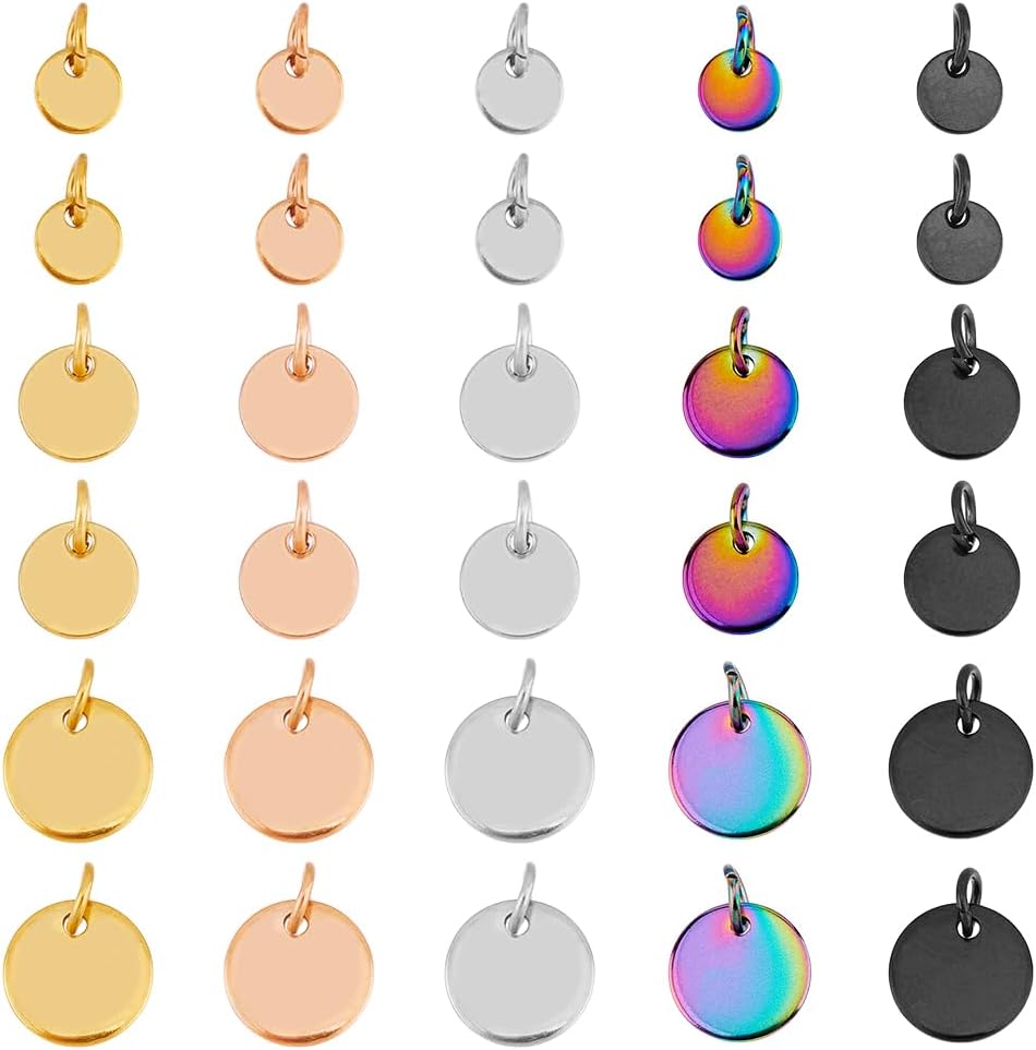 SUPERFINDINGS Colgantes de etiqueta de palabra con mensaje de estampado en blanco 304 de acero inoxidable para pulseras de bricolaje, collares,