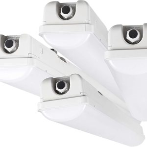 LEONLITE Lámpara LED hermética de vapor de 4 pies, 70 W 9000 lm, iluminación de tienda, 0-10 V regulable 5000 K, impermeable, a prueba de vapor, LEONLITE Lámpara LED hermética de vapor de 4 pies, 70 W 9000 lm, iluminación de tienda, 0-10 V regulable 5000 K, impermeable, a prueba de vapor,