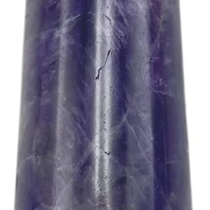 Varita de masaje de amatista con piedras preciosas  Imagen redondeada de cristal raíz chakra Kundalini Yoga Activador Varita 4″ Varita de masaje de amatista con piedras preciosas  Imagen redondeada de cristal raíz chakra Kundalini Yoga Activador Varita 4″