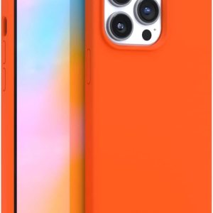 FELONY CASE – Funda para iPhone 15 Pro – Funda de silicona naranja neón  Silicona líquida con forro de microfibra antiarañazos, funda protectora a FELONY CASE – Funda para iPhone 15 Pro – Funda de silicona naranja neón  Silicona líquida con forro de microfibra antiarañazos, funda protectora a