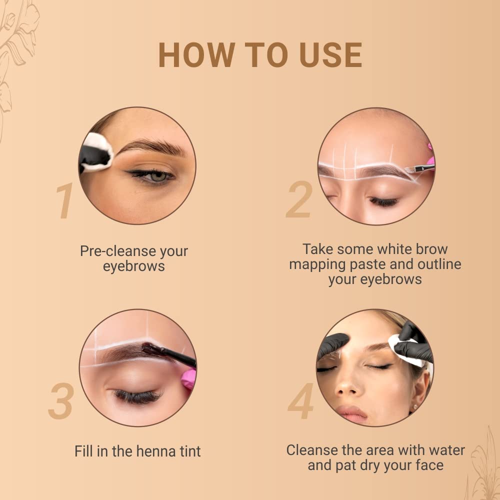 Mina – Pasta blanca para cejas de 0.18 oz, dibuja o dibuja la forma correcta de la ceja, ayuda a perfeccionar el tinte de tus cejas, pasta blanca