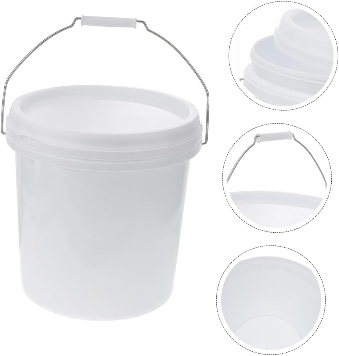 Garneck Cubo de arena de plástico para alimentos de cubo vacío 2pcs