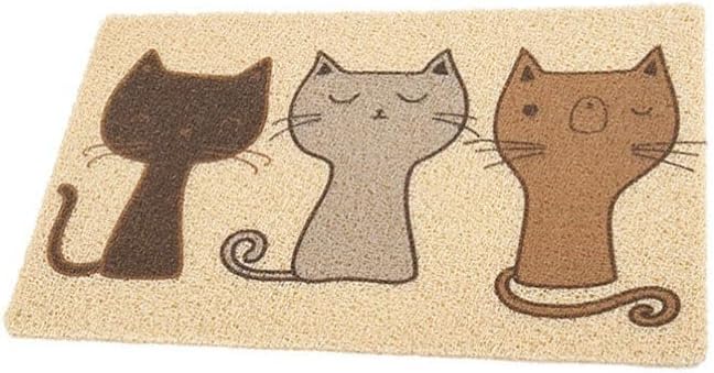 iplusmile Contenedores de plástico Alfombra para sentarse para mascotas, tapete de arena para gatos, suministros para mascotas, alfombrilla de