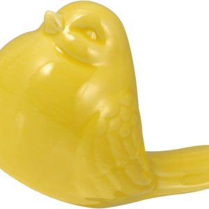 Gadpiparty Pájaros de cerámica, nueva figura de pájaro amarillo de cerámica, figura de pájaro gordito, estatua de decoración del hogar, figuras de Gadpiparty Pájaros de cerámica, nueva figura de pájaro amarillo de cerámica, figura de pájaro gordito, estatua de decoración del hogar, figuras de