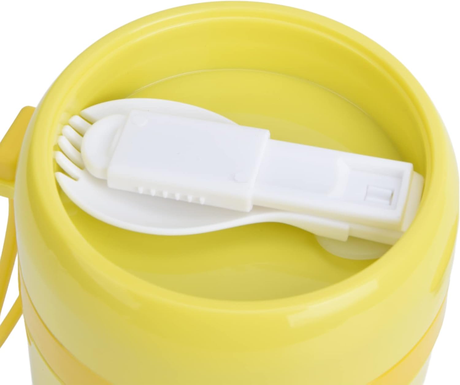 Tarro de comida aislado, contenedor de alimentos aislado doble antiescaldamiento de 16.9 fl oz, cuchara plegable para oficina, picnic, viajes al