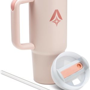 Pittman Outdoors Vaso de hidratación de 40 onzas con mango suave y cómodo, color rosa, taza de viaje para café y bebida Pittman Outdoors Vaso de hidratación de 40 onzas con mango suave y cómodo, color rosa, taza de viaje para café y bebida