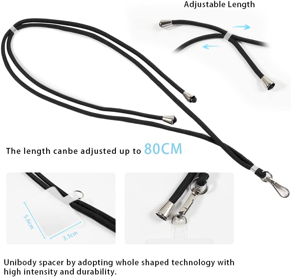 Shantime Funda Huawei Mate 10 Pro + cordones universales para teléfono móvil, correa suave para el cuellocruzado, funda de silicona TPU para Huawei