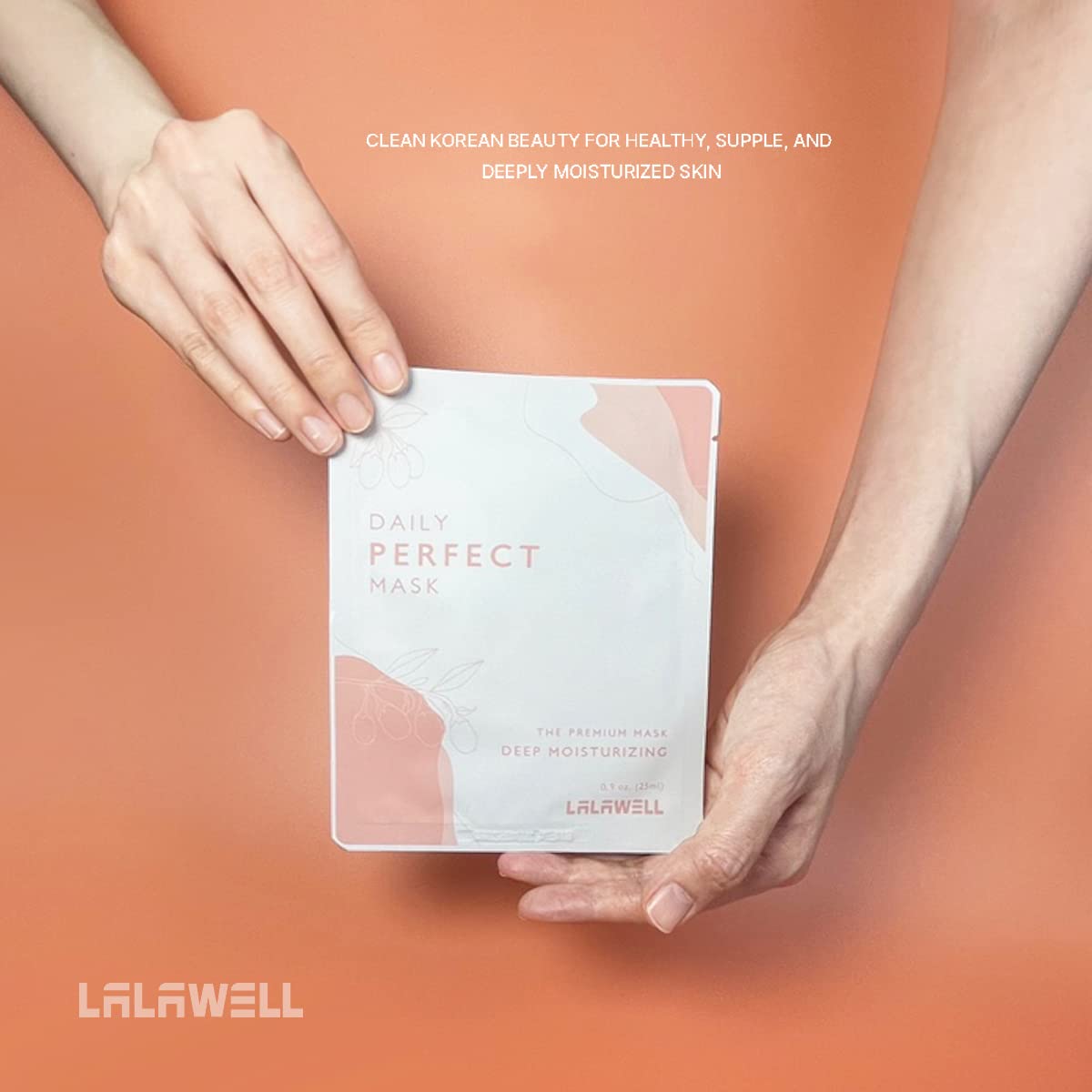 LALAWELL Mascarilla facial coreana  Máscara perfecta para el día a día, máscara de hoja de alta calidad, profundamente hidratante, iluminadora y