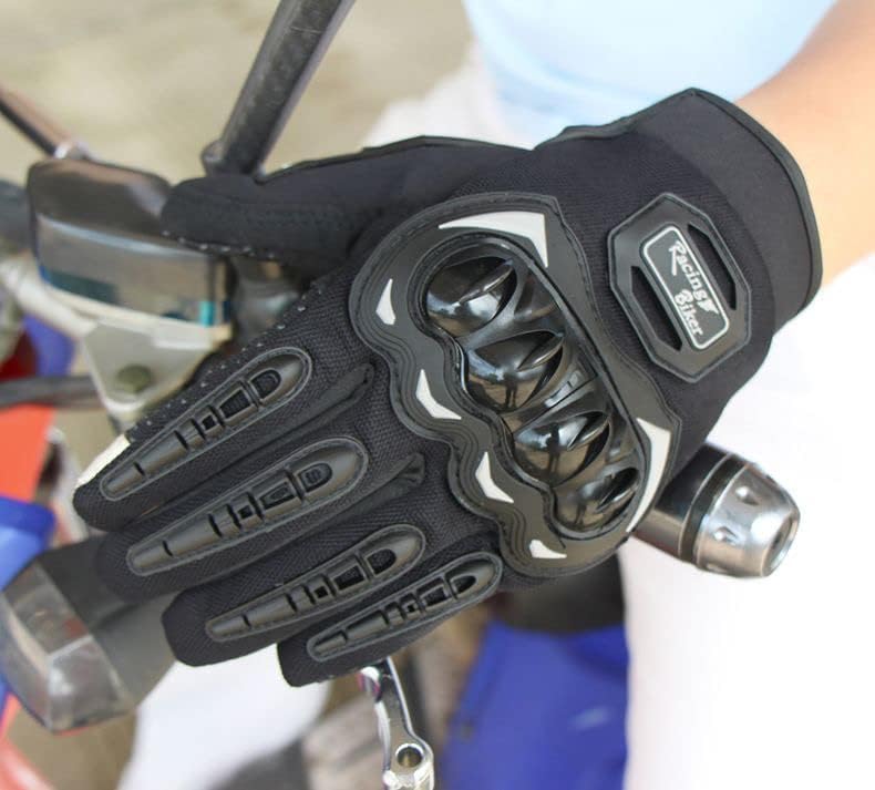HOTNOTE Guantes de motocicleta, guantes de conducción con capacidad táctil con nudillos duros, para hombres, deportes al aire libre, ciclismo,
