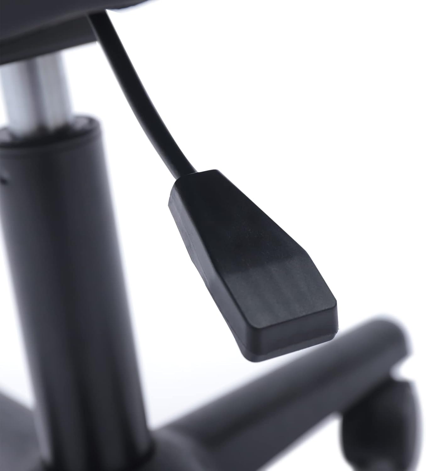 Reposapiés de oficina, taburete de pie debajo del escritorio con ruedas, taburete de oficina de altura ajustable, taburete ergonómico de cuero
