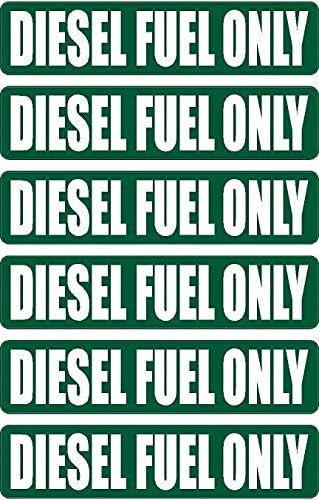 Diesel Fuel Only – Paquete de 6 calcomanías de vinilo para puertas de gas, etiquetas para puertas de gas Turbo Truck