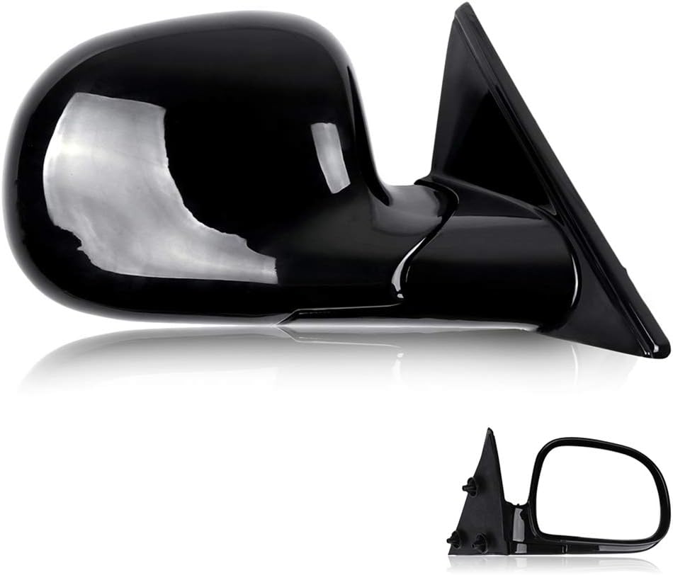 SCITOO Espejo lateral manual plegable negro retrovisor lateral compatible con Chevy Blazer 94-98 94-98 GMC Jimmy S-15 Sonoma 96-98 Isuzu Hombre