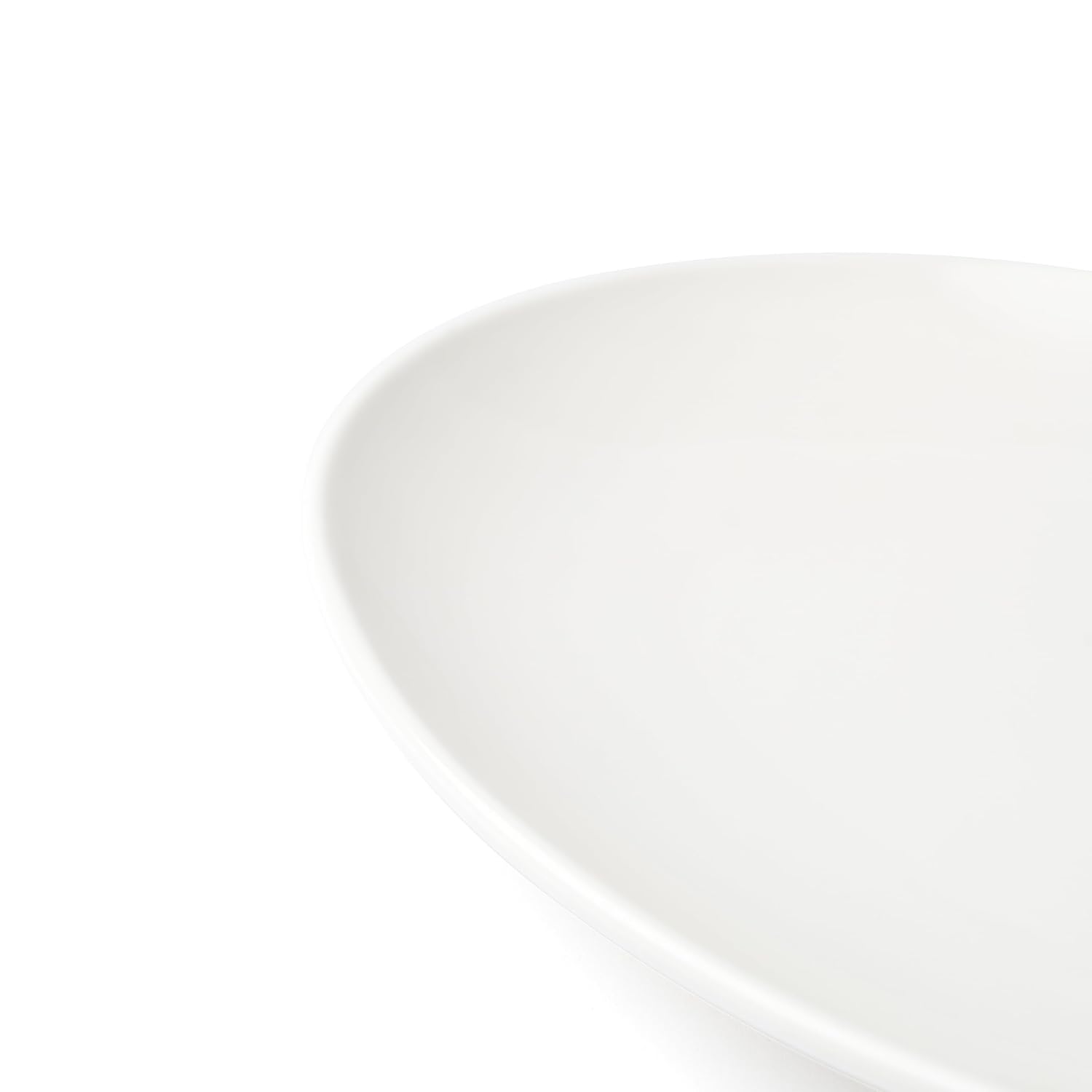 Browne Foodservice FOUNDATION – Juego de 12 platos de porcelana ovalados, 12 pulgadas, color blanco