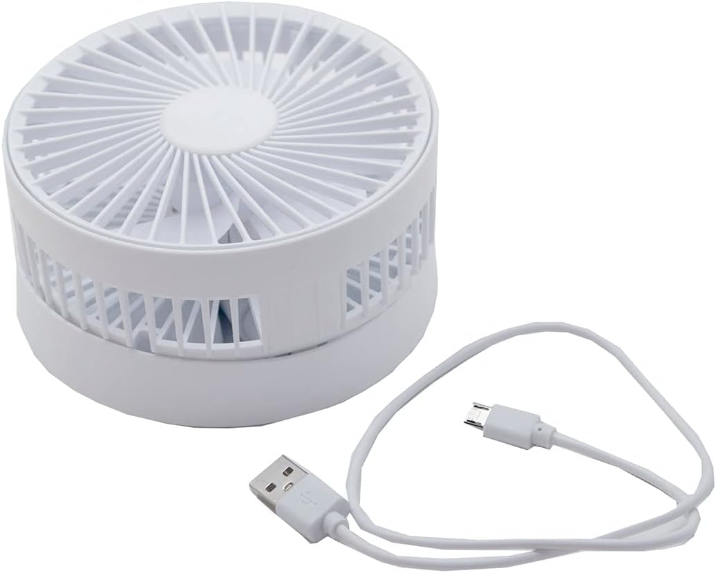 Northern Chill – Ventilador plegable portátil de plástico blanco giratorio, ajuste silencioso, mediano