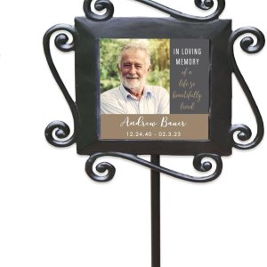 Beautiful Life – Estaca de jardín conmemorativa personalizada con foto Beautiful Life – Estaca de jardín conmemorativa personalizada con foto