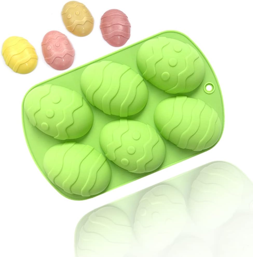 Molde de silicona para huevos de Pascua, molde para hornear en forma de huevo, molde de chocolate para decoración de fiestas temáticas de Pascua