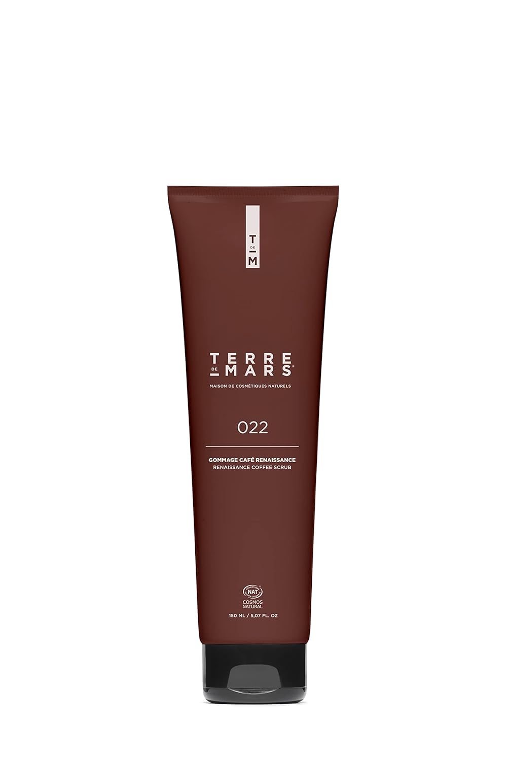 TERRE DE MARS Renaissance – Pasta exfoliante de café, certificado Cosmos Natural, infundida con café en polvo, tallo de bambú y argón, revitaliza,