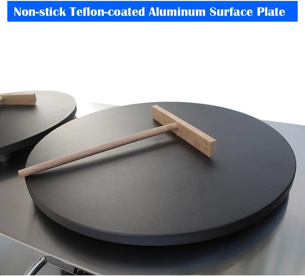 Máquina de crepas LPG de 2800 Pa, máquina comercial de crepé antiadherente, horno de panqueques con válvula de baja presión para tortilla de huevos