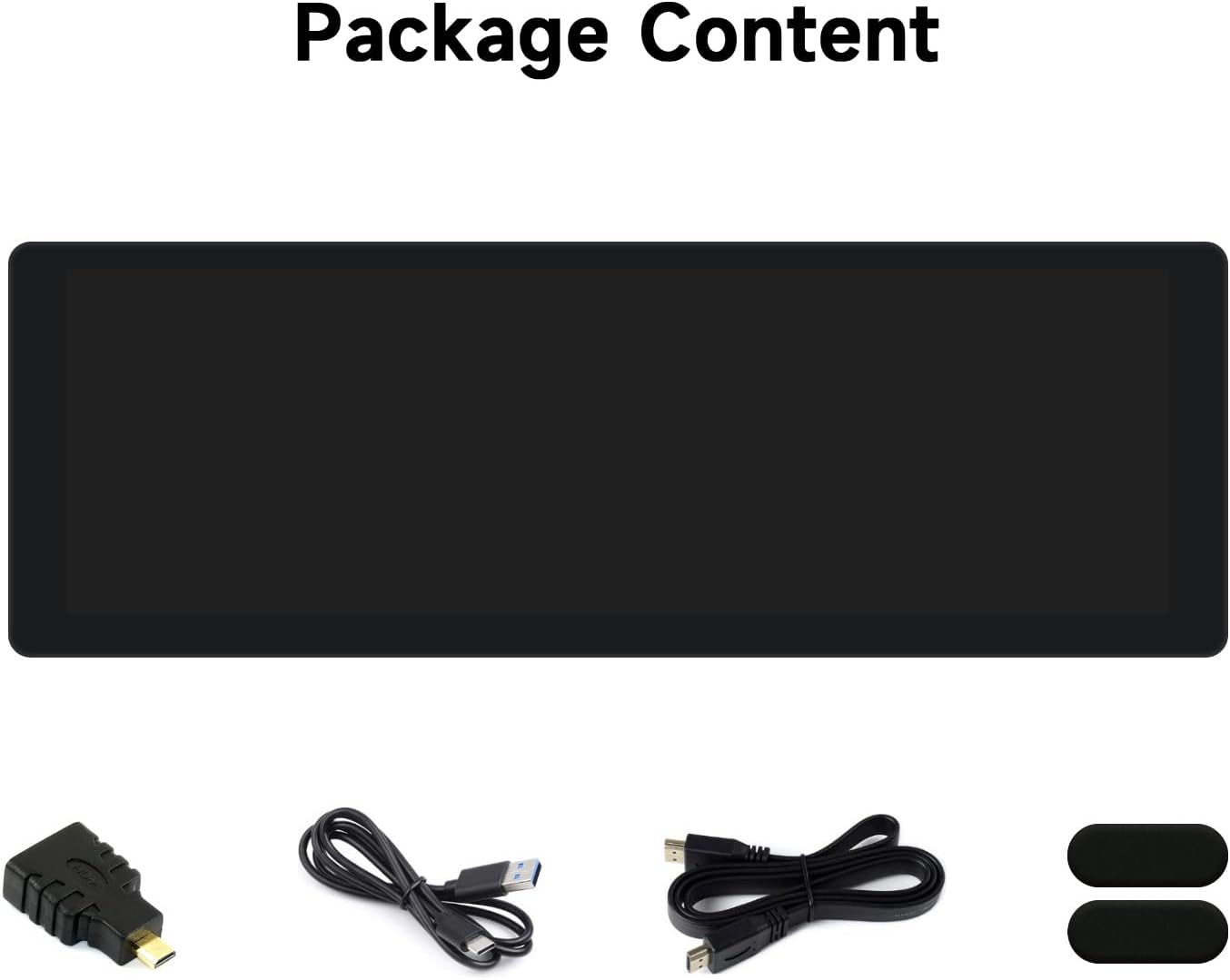 waveshare Pantalla IPS de 7.9 pulgadas, 400 × 1280 píxeles, compatible con Raspberry Pi 54B3B+3A+2BB+A+ZeroZero WWHZero 2W CM3+4, interfaz HDMI,