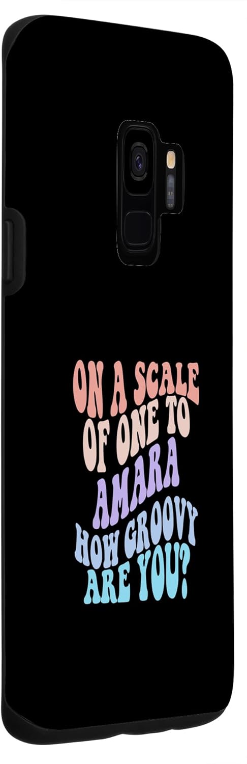 Galaxy S9 AMARA Cute Retro Girls Groovy AMARA Personalized Name Case