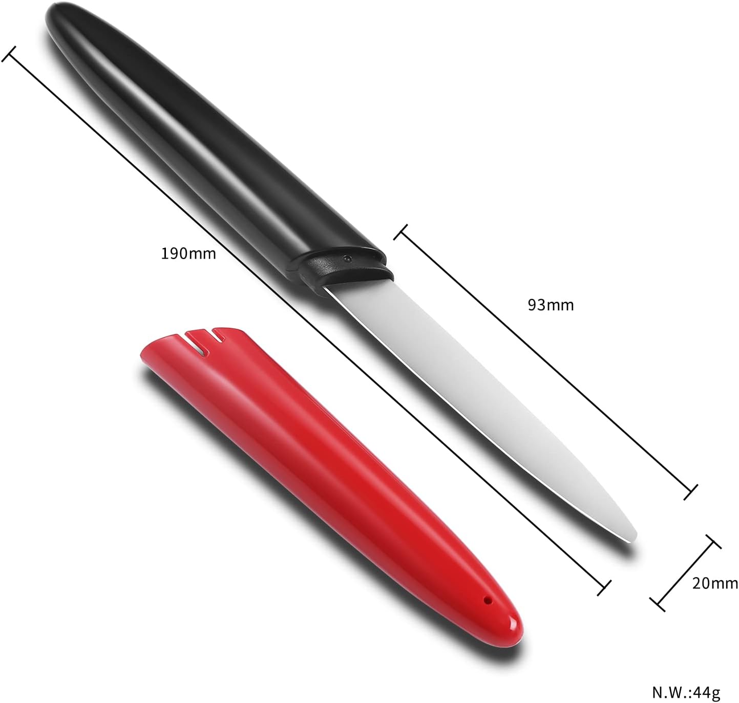 SHI BA ZI ZUO Pelador de cuchillos de frutas portátil de 3.6 pulgadas con funda para cortes precisos y precisos