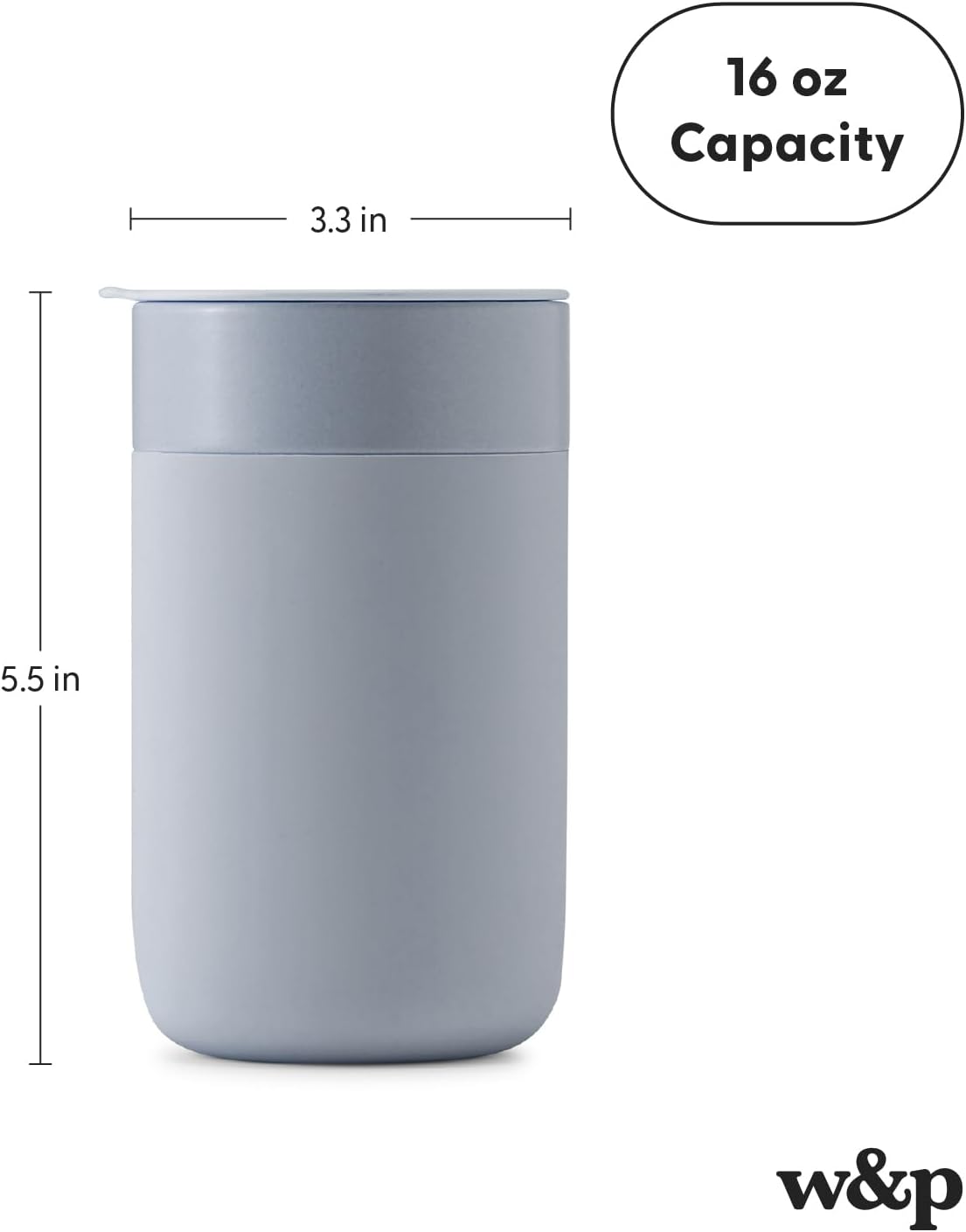 W&P Porter – Taza de cerámica con funda protectora de silicona
