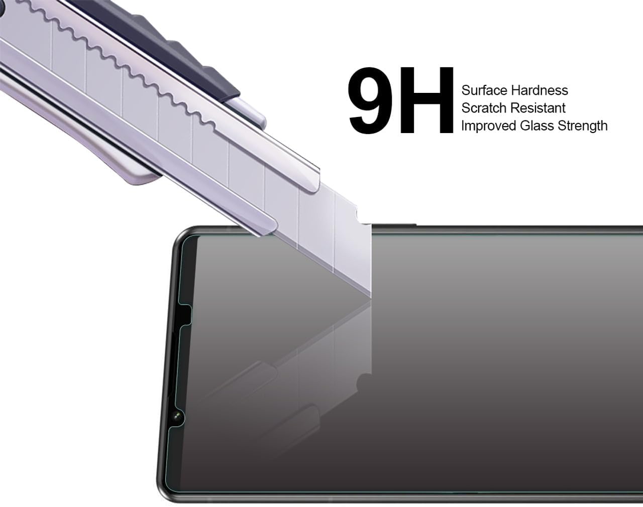 Supershieldz Protector de pantalla de vidrio templado diseñado para Sony (Xperia 5 V), antiarañazos, sin burbujas