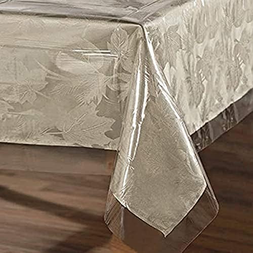 sancua Mantel rectangular de PVC 100% impermeable, 70 x 70 pulgadas, mantel de vinilo a prueba de aceite a prueba de derrames, mantel de mesa para