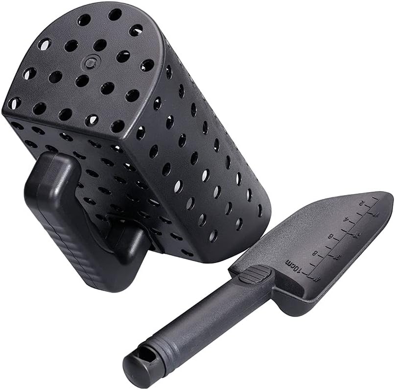 Cuchara de detección con asa, pala de arena de playa, juego de 2 cucharas de arena con pala, herramienta de mano profesional para tesoros submarinos