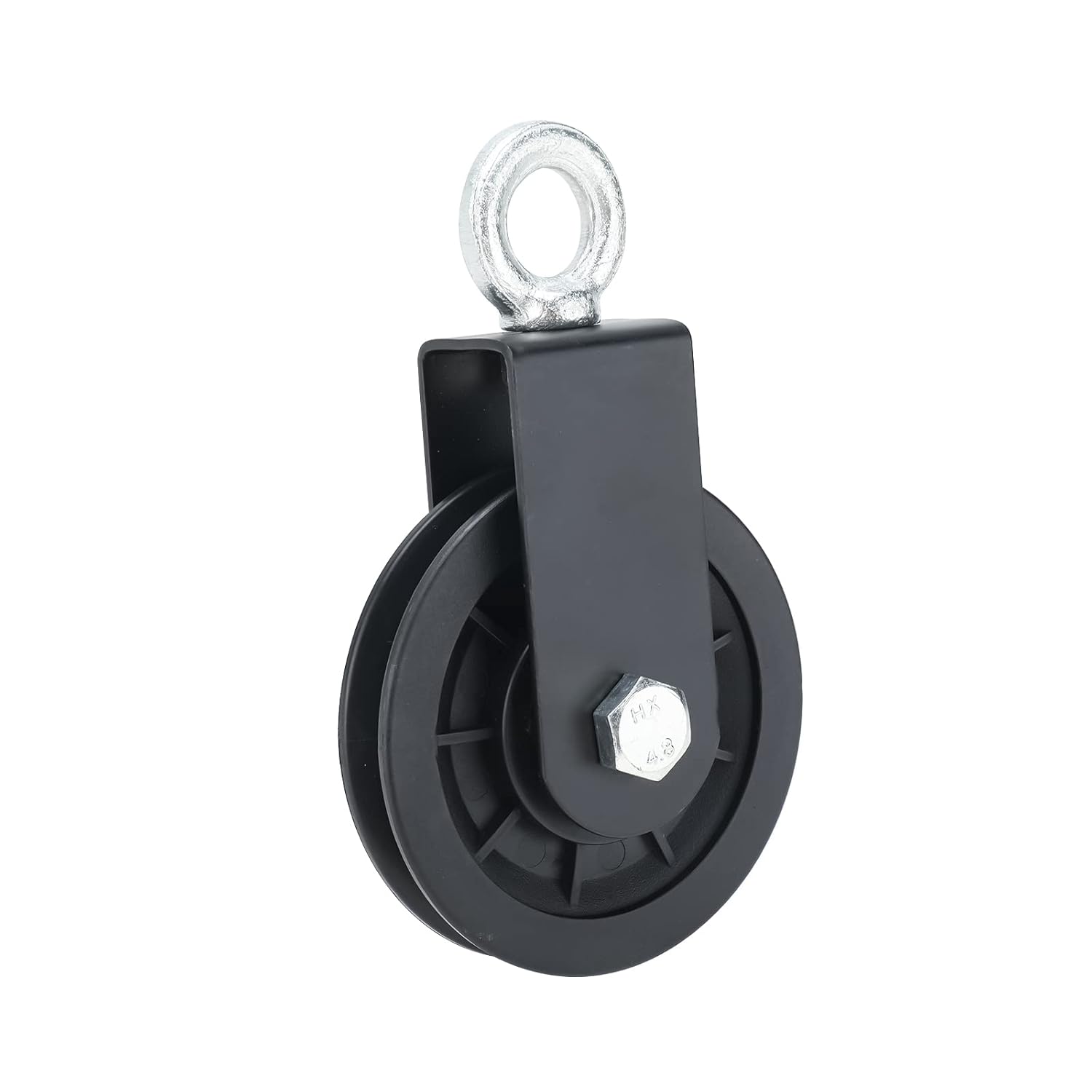 Patioer Paquete de 4 poleas de cable de 3.54 pulgadas3.543 in, rueda de polea silenciosa de nailon para gimnasio, rueda de tracción de rotación de