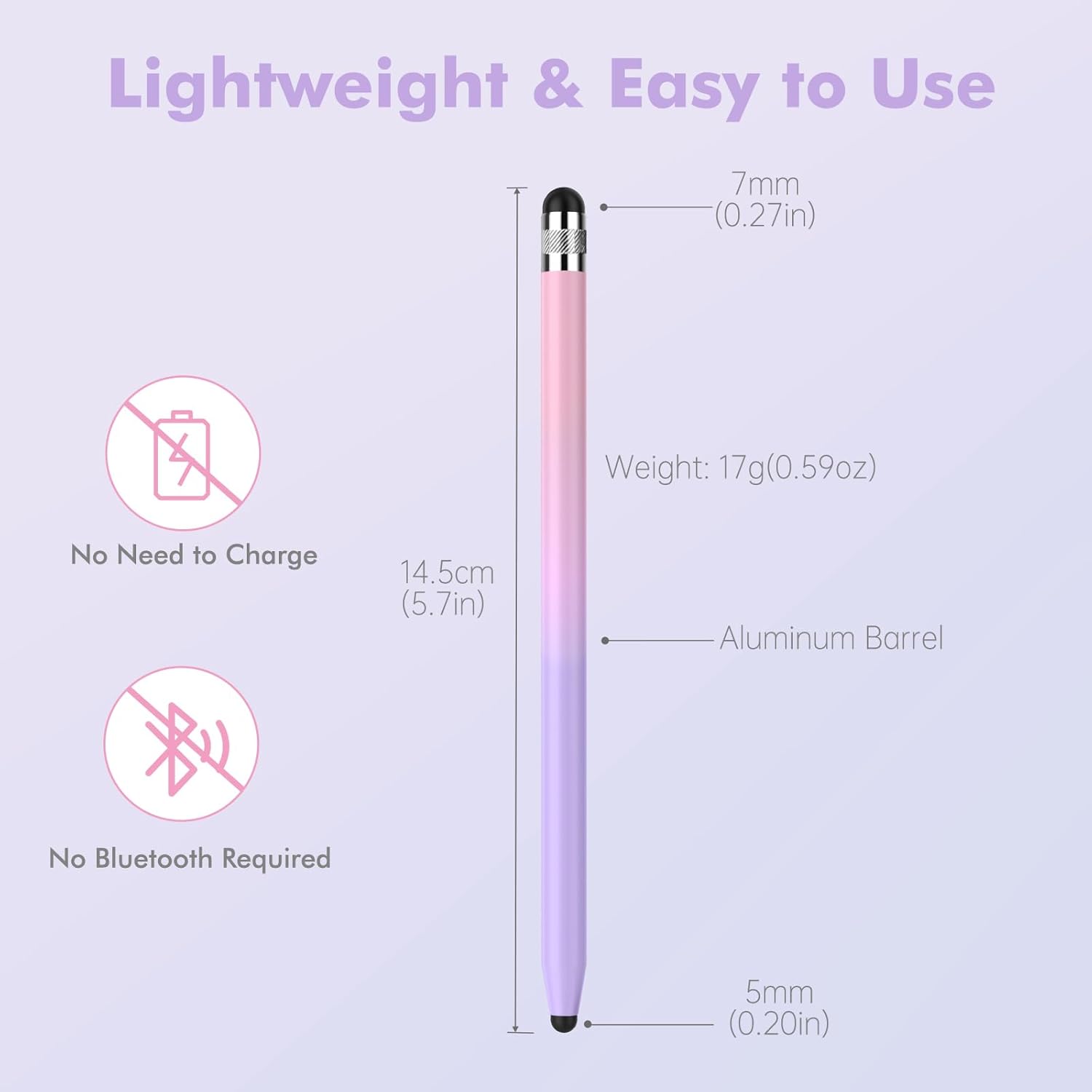 StylusHome Paquete de 5 lápices capacitivos para pantallas táctiles con puntas de goma de repuesto, 20 unidades para iPad, iPhone, Android