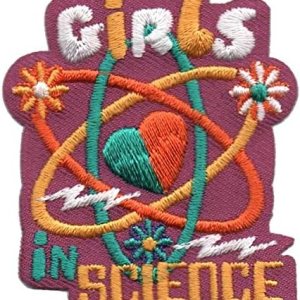 Cub Girl Boy GIRLS IN SCIENCE Embroidered Iron-On Fun Patch Crests Badge Scout Guides Cub Girl Boy GIRLS IN SCIENCE Embroidered Iron-On Fun Patch Crests Badge Scout Guides