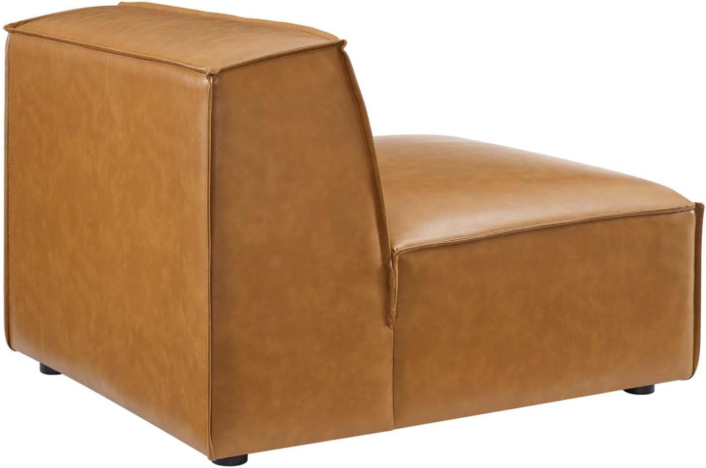 Modway Restore – Sofá seccional de cuero vegano de 6 piezas en color marrón