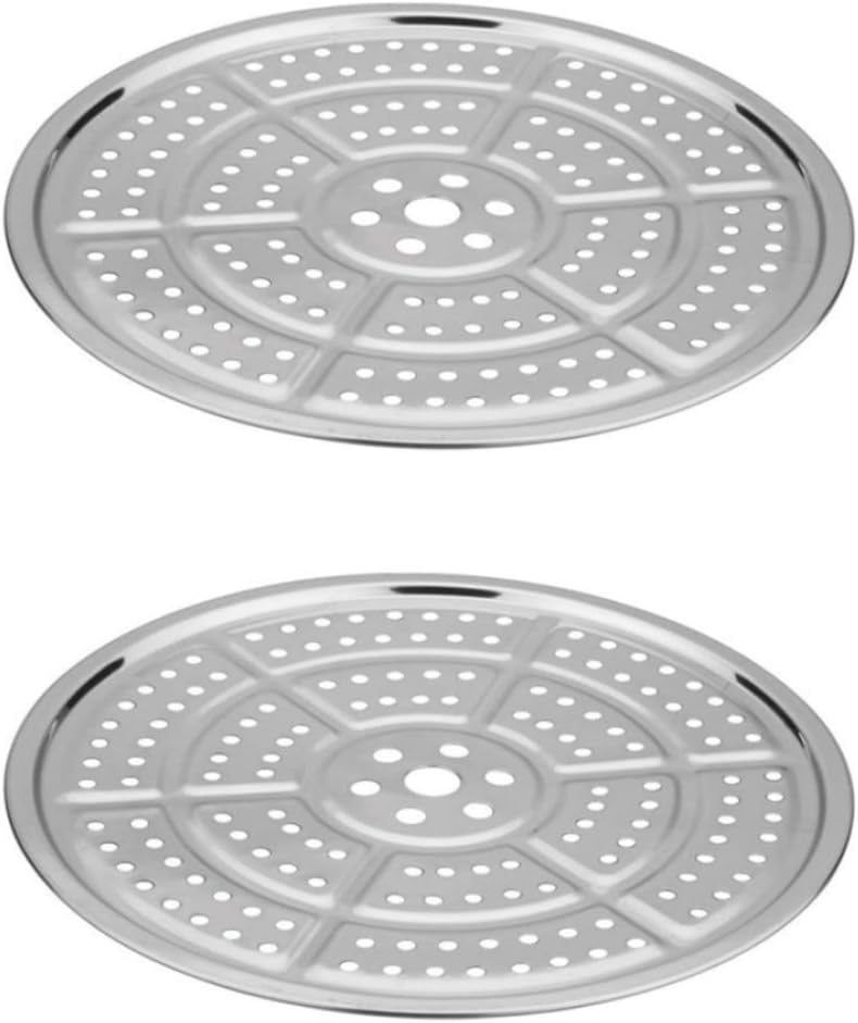 Paquete de 2 estantes de acero inoxidable para conservas a presión de 14 pulgadas, estantes de conservas duraderos, bandeja de vapor redonda para