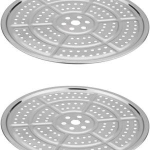 Paquete de 2 estantes de acero inoxidable para conservas a presión de 14 pulgadas, estantes de conservas duraderos, bandeja de vapor redonda para Paquete de 2 estantes de acero inoxidable para conservas a presión de 14 pulgadas, estantes de conservas duraderos, bandeja de vapor redonda para