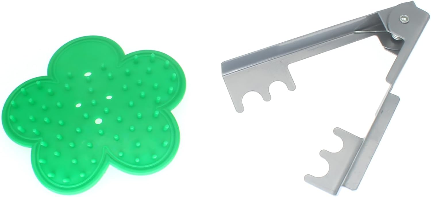 1 Unidades de herramienta de pelado de espinas de hojas de tallo de rosa (verde+plata)