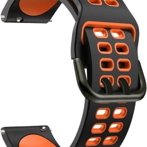 SOUMIX Correa de silicona para Huawei Watch GT 3 de 1.811in, correa GT2 GT3 GT Runner de 1.811in, compatible con la mayoría de correas de reloj de SOUMIX Correa de silicona para Huawei Watch GT 3 de 1.811in, correa GT2 GT3 GT Runner de 1.811in, compatible con la mayoría de correas de reloj de