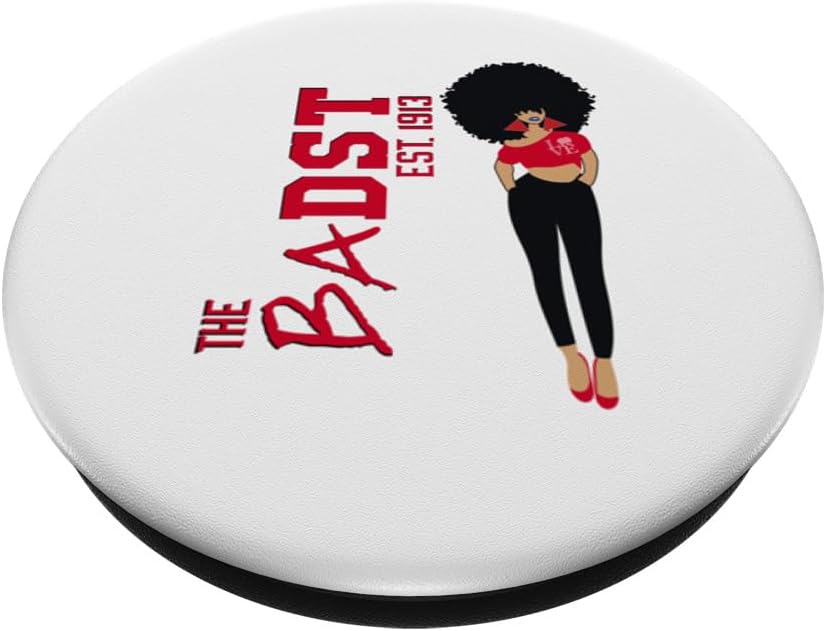 Sassy Afro Lady Heels The Badst Love Elephant PopSockets Standard PopGrip