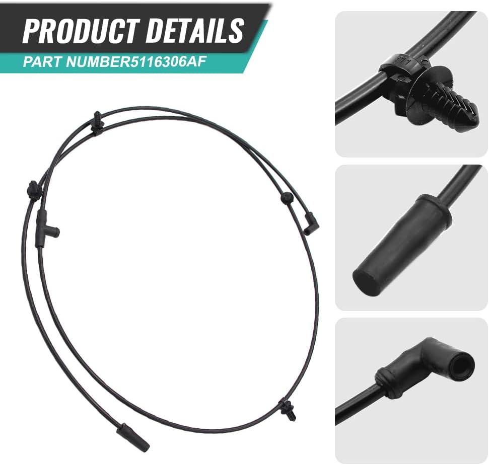 LIRU – Manguera de limpiaparabrisas delantero automotriz 05116306AF repuesto para Dodge JOURNEY 2009 2010 2011 2012 2013 2014 2015 2016 2017 2018