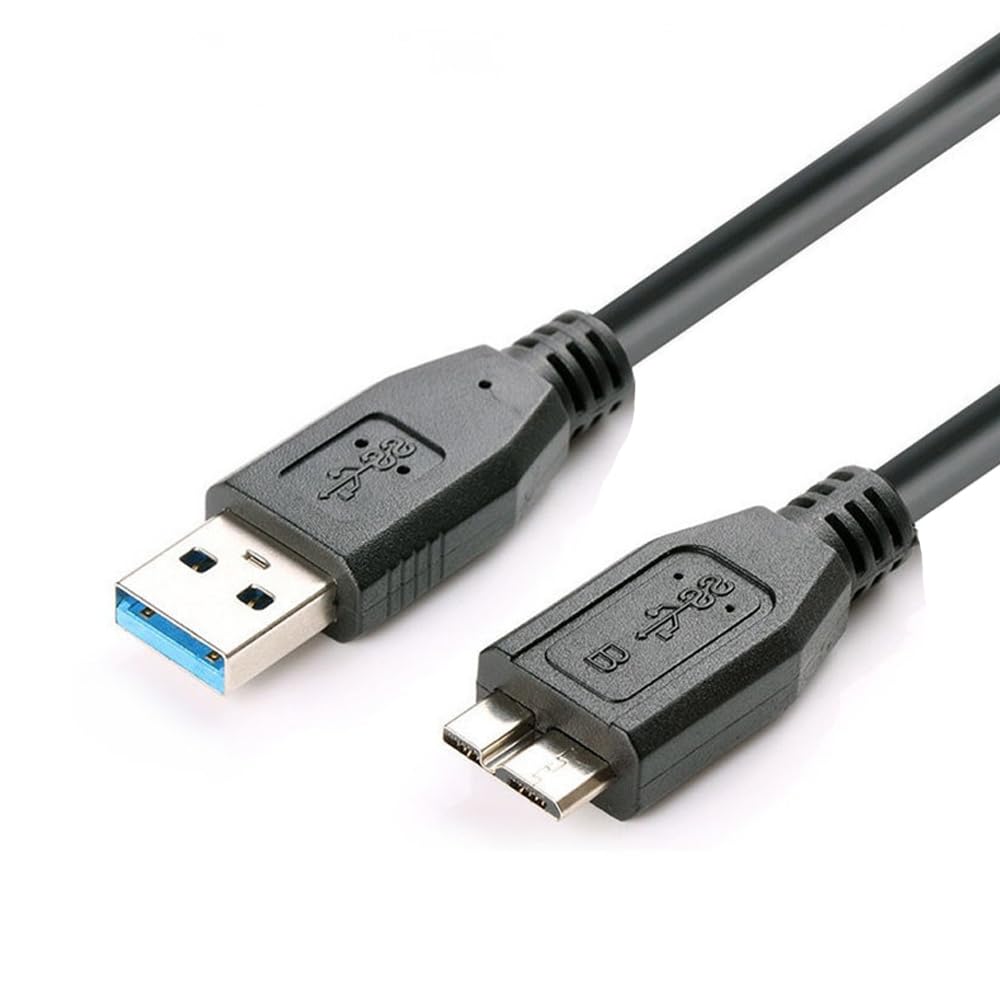 Cable de disco duro USB 3.0, cable USB-A a Micro B compatible con Samsung Galaxy S5, Note 3, Note Pro 12.2, cámara, disco duro WD Toshiba Seagate y