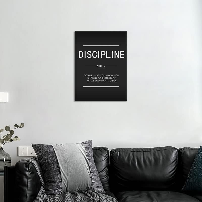 Arte inspirador para pared, diseño de disciplina, sustantivo motivacional, decoración moderna para el hogar y la oficina, lienzo, arte de pared,